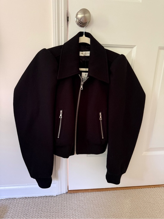 Dries Van Noten Jackets & Blazers - Dries Van Noten Black Puff-Sleeve Bomber Jacket